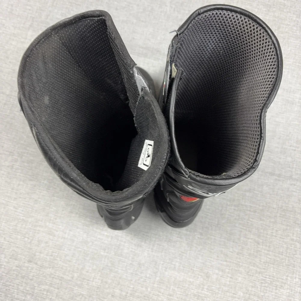 Sidi TCX Boots Mens Size 10 Black Leather Motorcycle Sport Touring Riding Gear